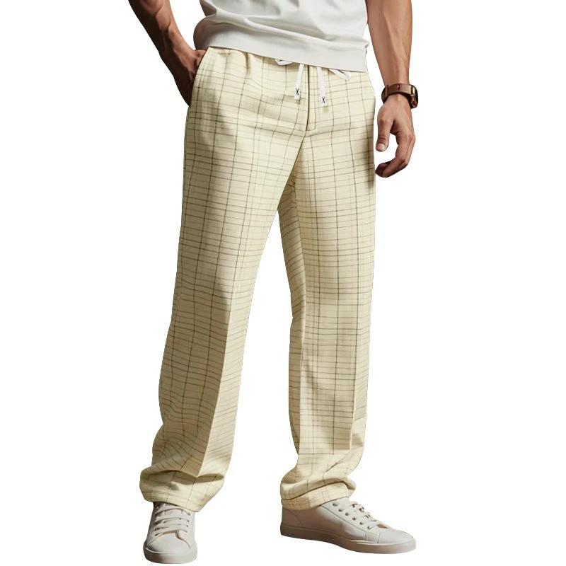 Men's Business Casual Loose Simplicity Pants by GJG Denim