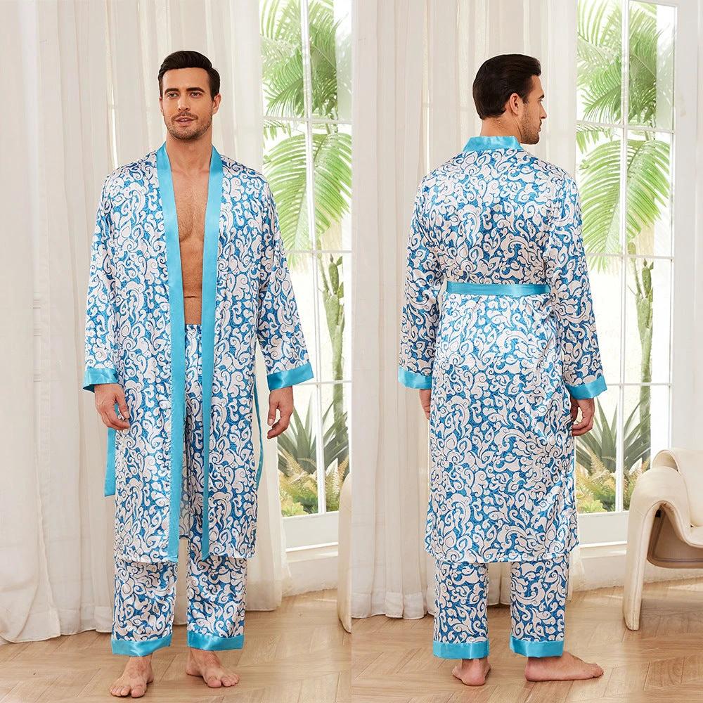 Men's Long Sleeve Pajamas Set by GJG Denim