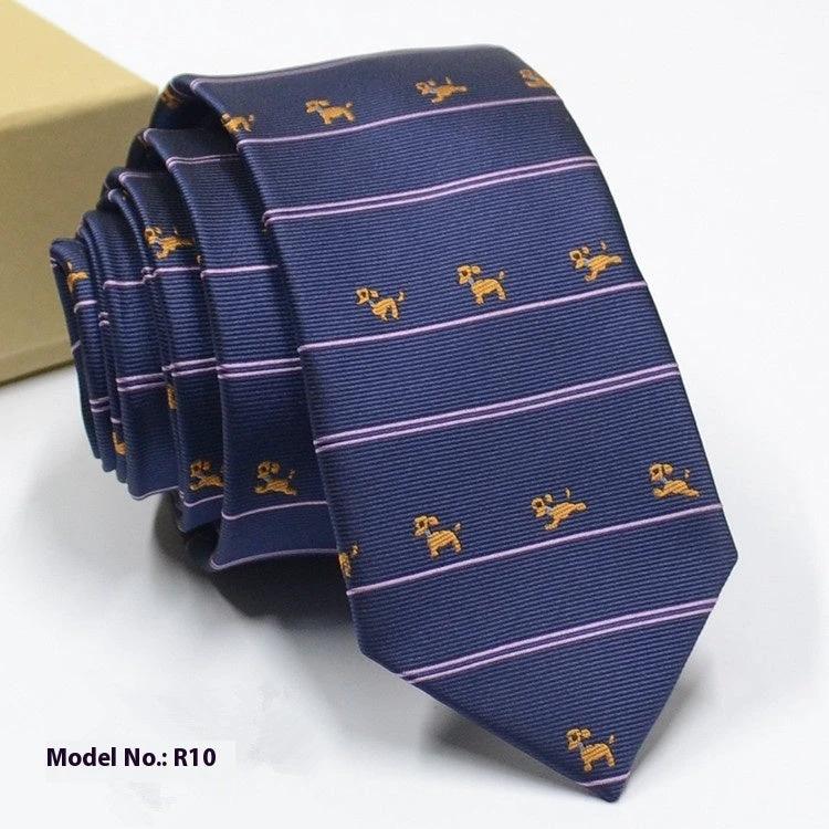 Men's Fashion Exquisite Jacquard Tie by GJG Denim