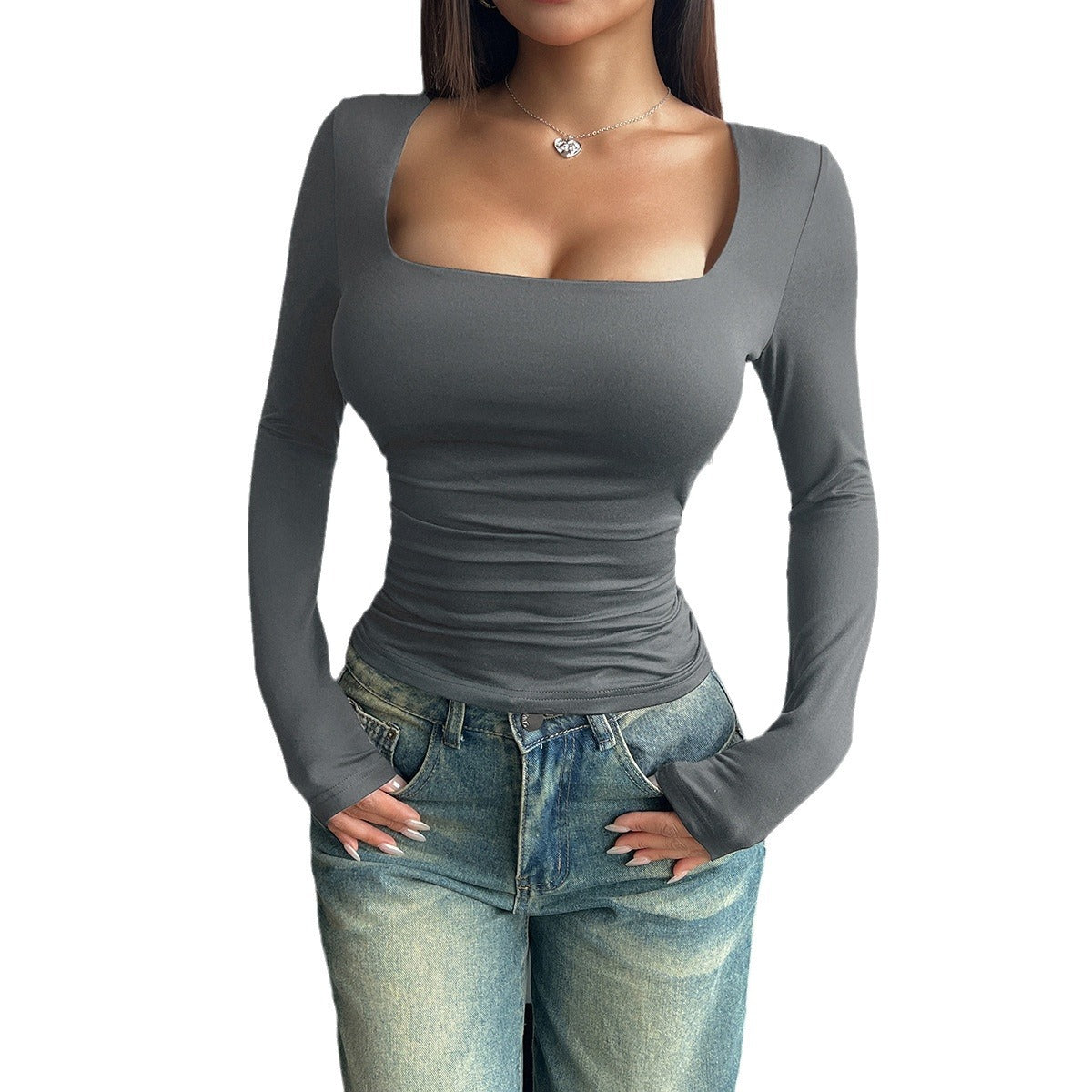 Pullover Tight Casual Fashion Tops Women by GJG Denim