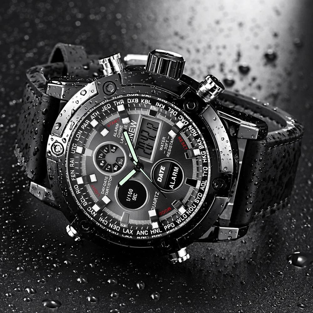 Men's Fashion Belt Multi-functional Watch by GJG Denim