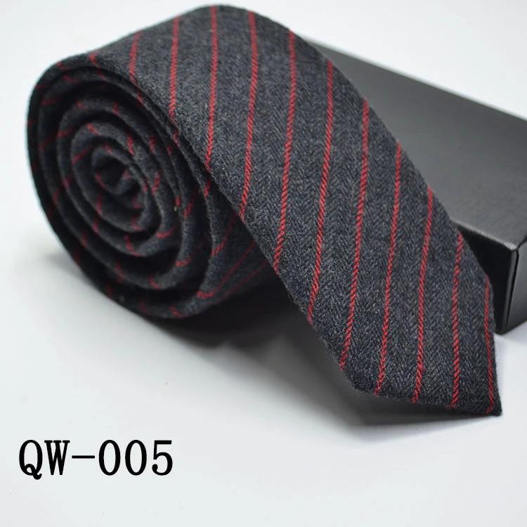 Men's Super Narrow Wool-like Elegant Tie by GJG Denim