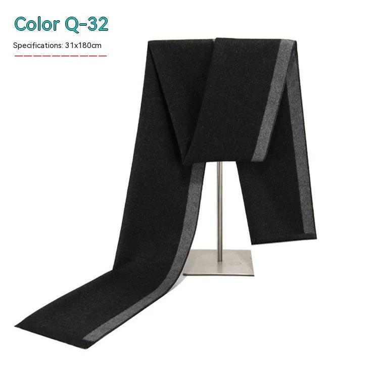 Men's Striped Winter Warm Artificial Cashmere Scarf For Men by GJG Denim