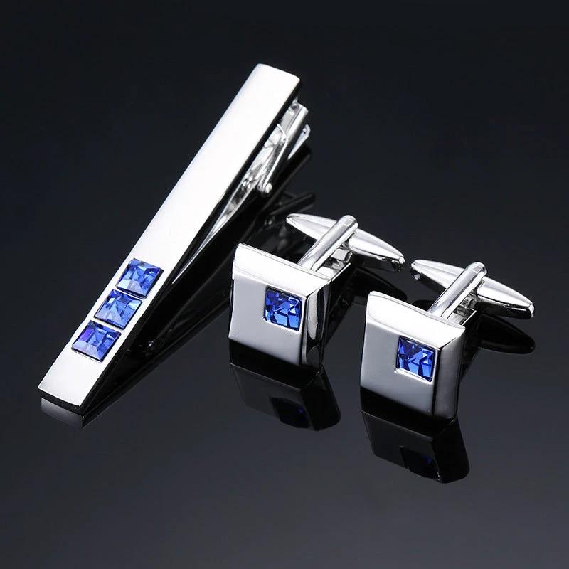 Men's Tie Clip and Cufflinks Set by GJG Denim