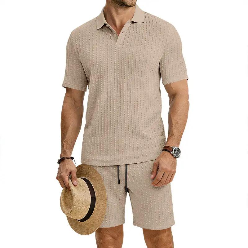 Men's Stretch Jacquard Textured Suit by GJG Denim