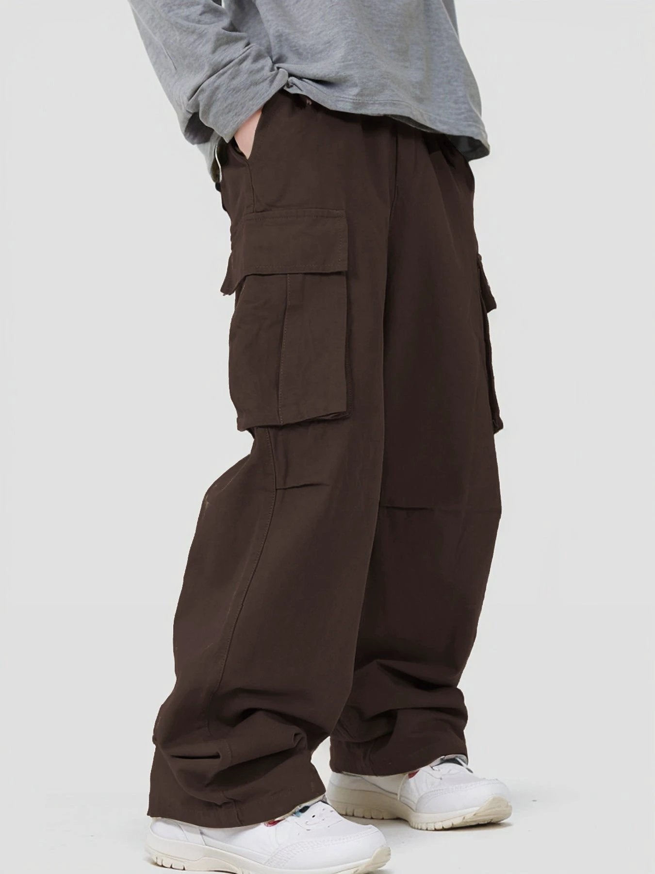 Men's Casual Loose Three-dimensional Pocket Cargo Pants by GJG Denim