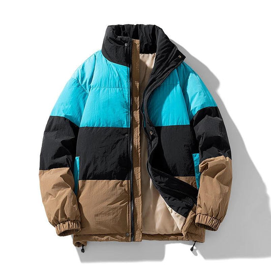 Winter Cotton-padded Coat Men's Loose Lapel Bread Coat by GJG Denim