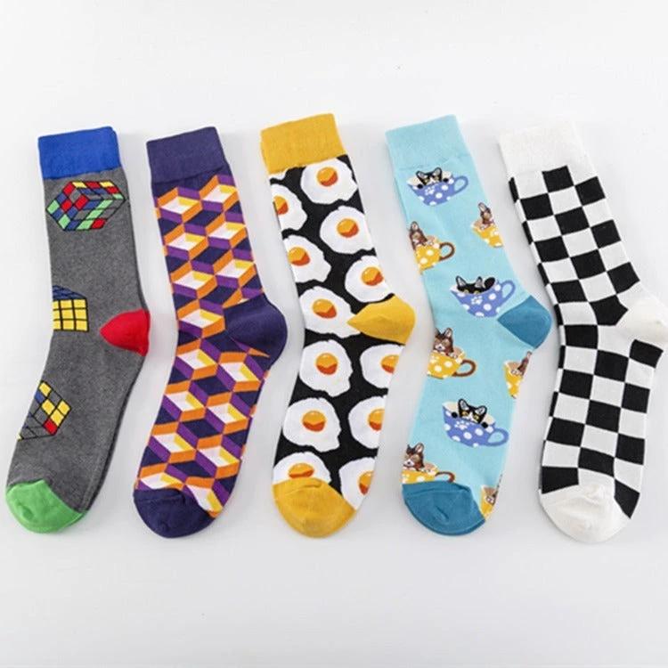 Men's Trendy Mid-calf Length Socks by GJG Denim