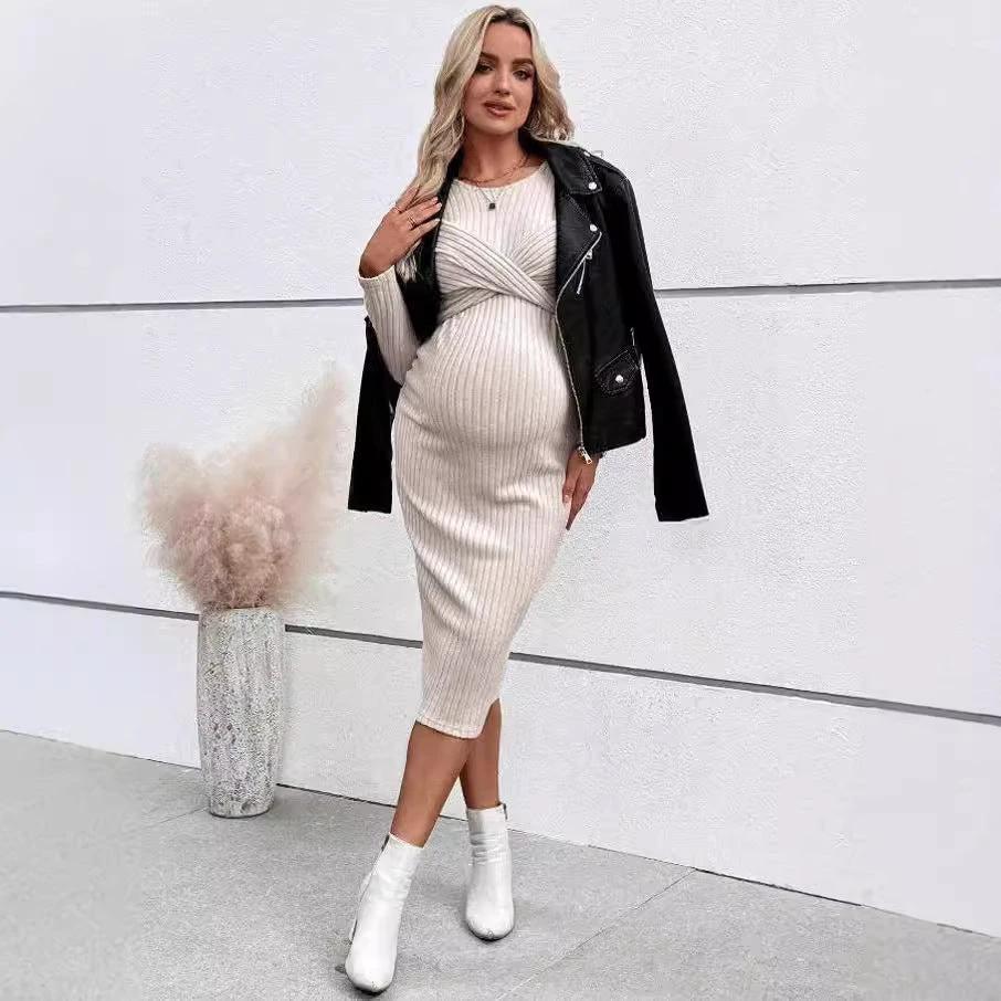 Long Sleeve Maternity Women Dress by GJG Denim