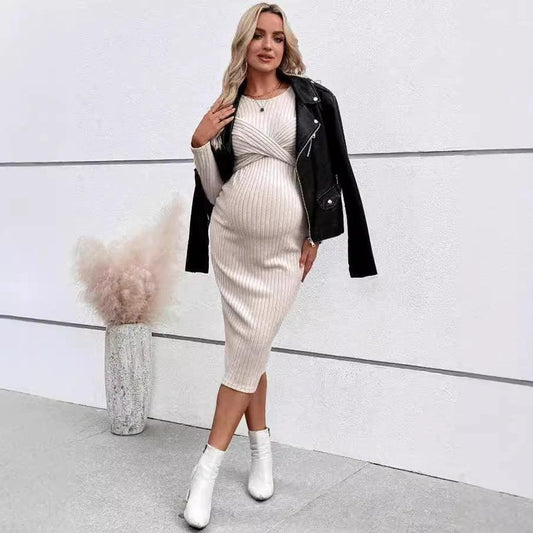 Long Sleeve Maternity Women Dress by GJG Denim