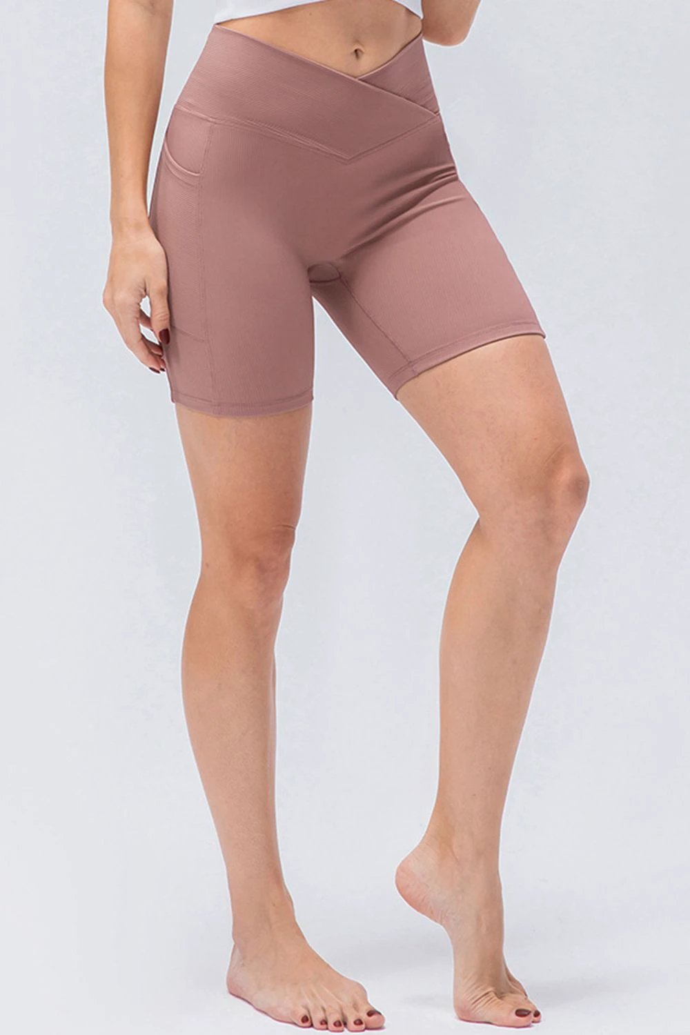 Slim Fit V-Waistband Sports Shorts by Lady Ros