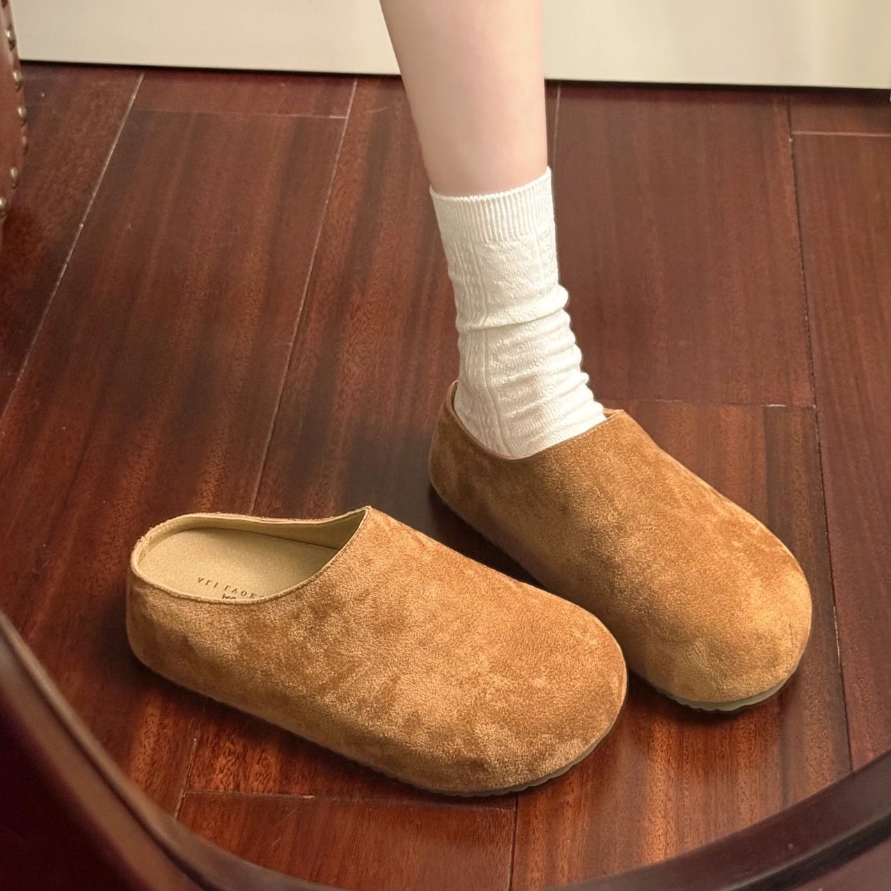French-style Closed-toe Half-slippers For Women Suitable For Outdoor Wear by GJG Denim