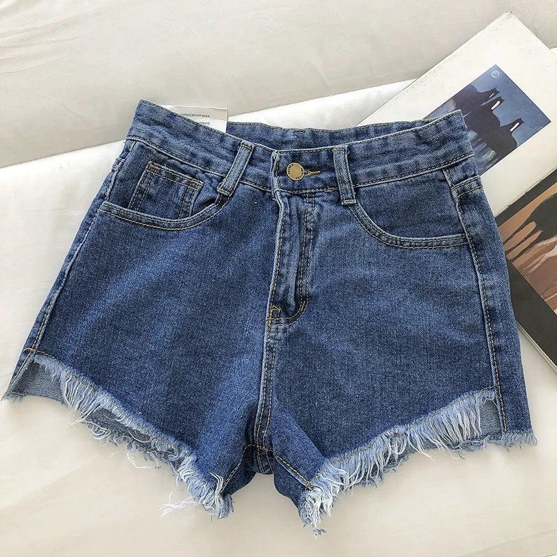 New Loose All-matching Denim Shorts Women by GJG Denim