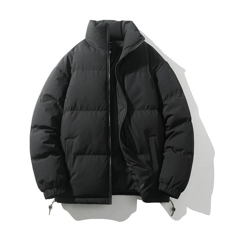Men's Thick Warm Down Casual Loose Cotton Padded Jacket by GJG Denim
