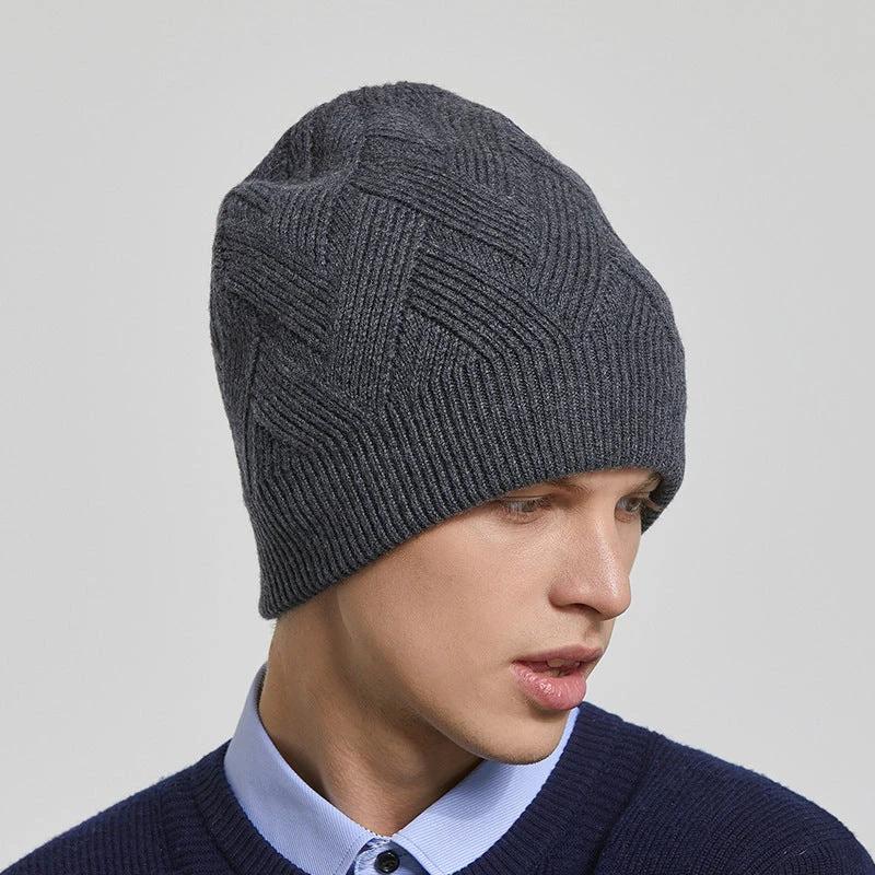 Men's Fleece Warm Knitted Beanie by GJG Denim