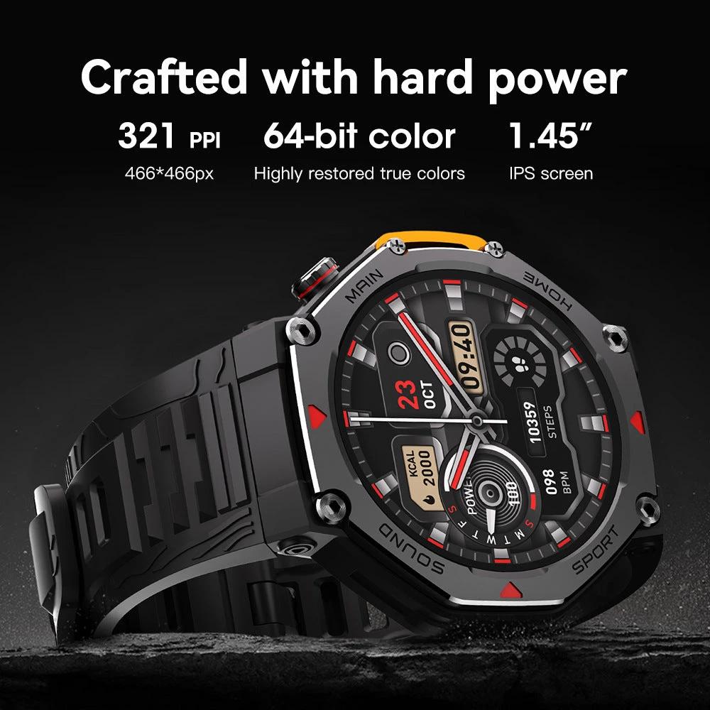 Men's Water-Resistant Sports Smartwatch by GJG Denim