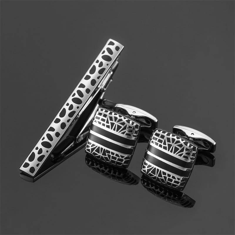 Men's Tie Clip and Cufflinks Set by GJG Denim
