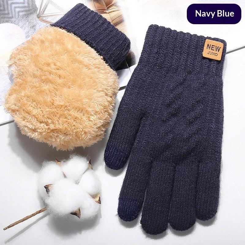 Fall And Winter Touchscreen Gloves For Men With Fleece Lining by GJG Denim