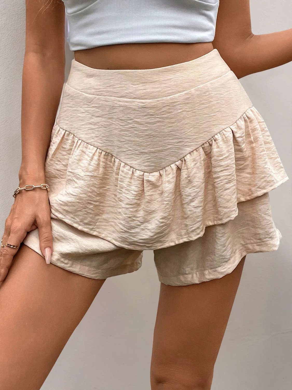 Perfee Layered High Waist Shorts by Lady Ros
