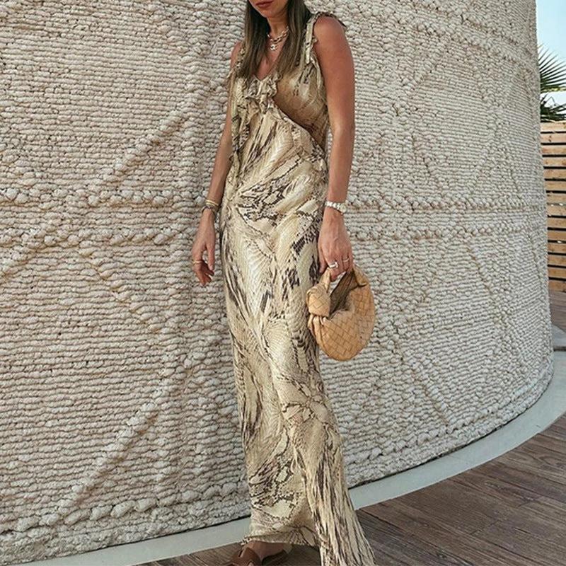 Python Strap Dress by GJG Denim