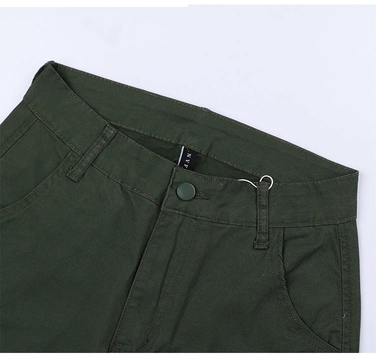 Straight Leg Cargo Pants Women High Waist Casual Baggy Pants by GJG Denim