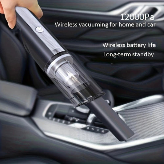 Wireless Silver Car Vacuum Cleaner Wireless Car With Strong Suction Handheld Vacuum Cleaner Small Mini Rechargeable Home Vacuum Cleaner by GJG Denim