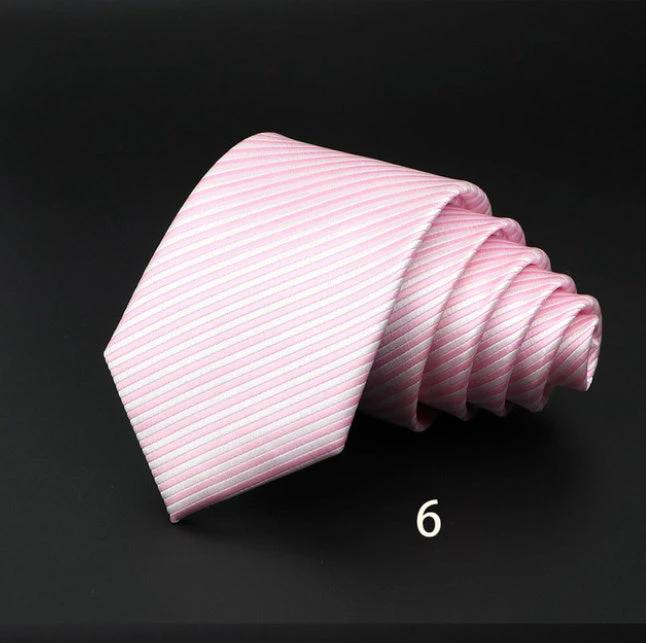 Men's Striped Polyester Fiber Ties by GJG Denim