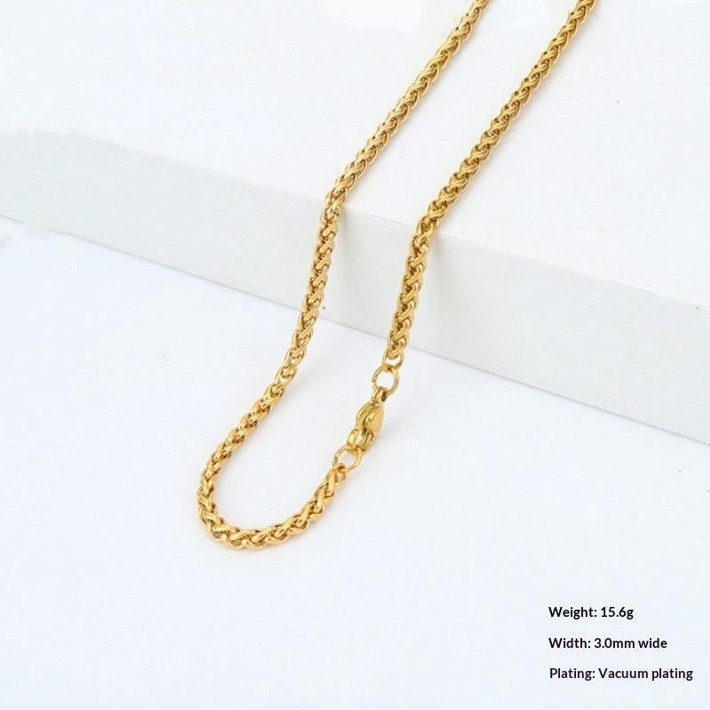 Titanium Steel Dragonbone Chain For Men by GJG Denim