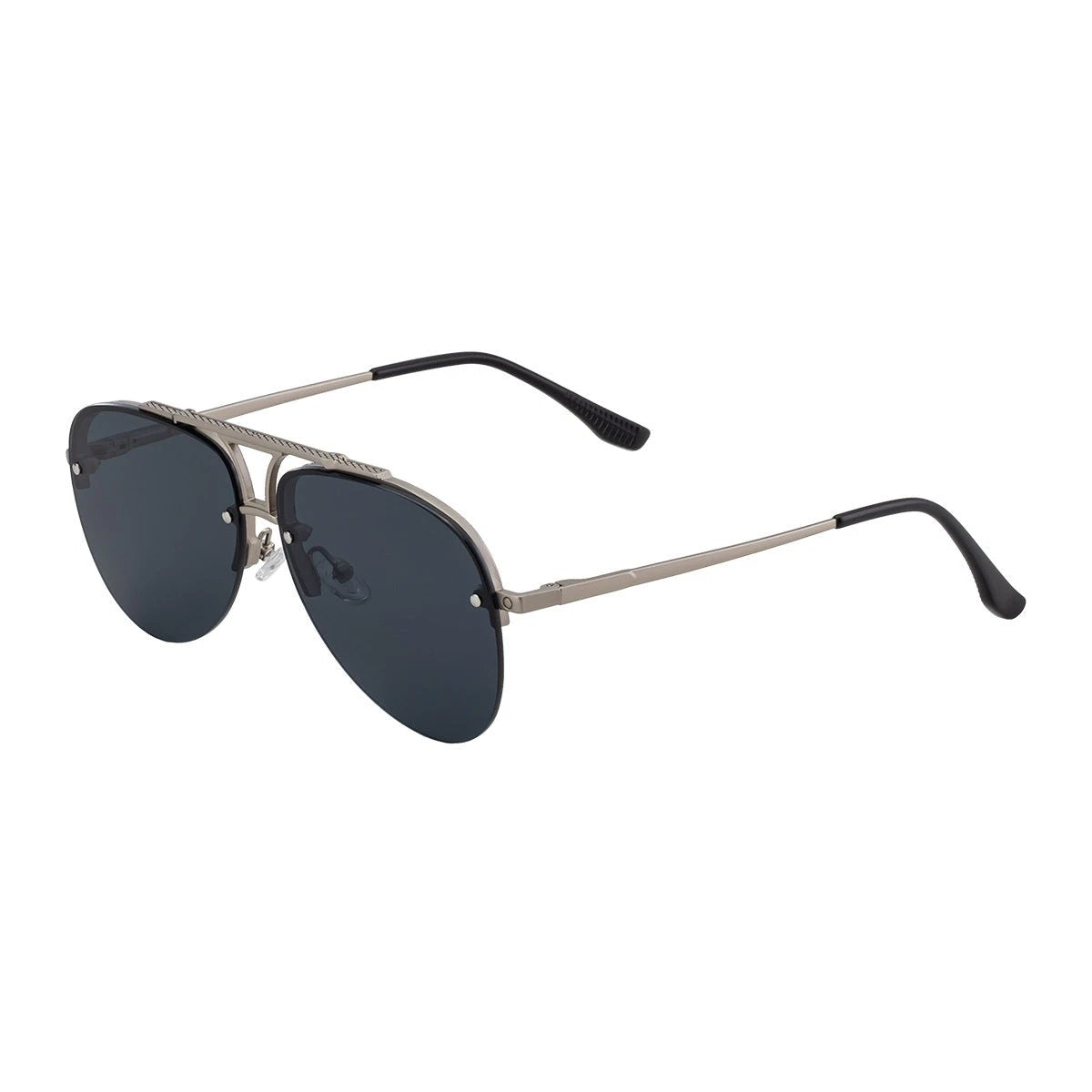 Men's Fashion Metal Half-Frame Sunglasses by GJG Denim