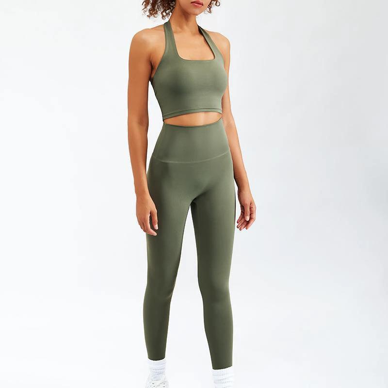 Nude Feel Yoga Long-sleeve Zipper Workout Clothes Suit by GJG Denim