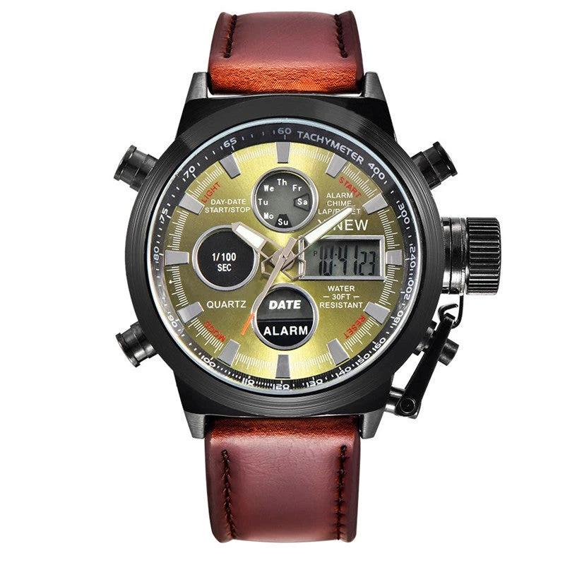 Men's Fashion Belt Multi-functional Watch by GJG Denim