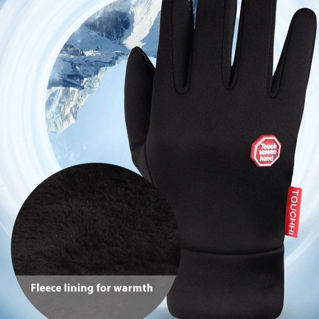 Men's Touch Screen Windproof Warm Usb Heating Gloves by GJG Denim