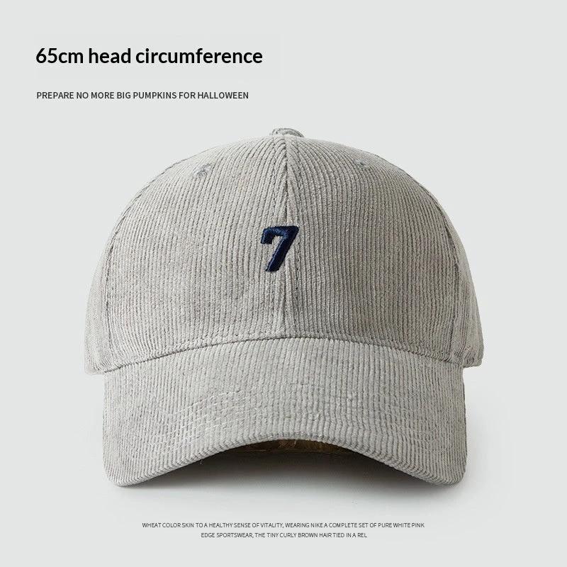 Mens Wide-Brim Corduroy Baseball Cap Stylish And Versatile by GJG Denim