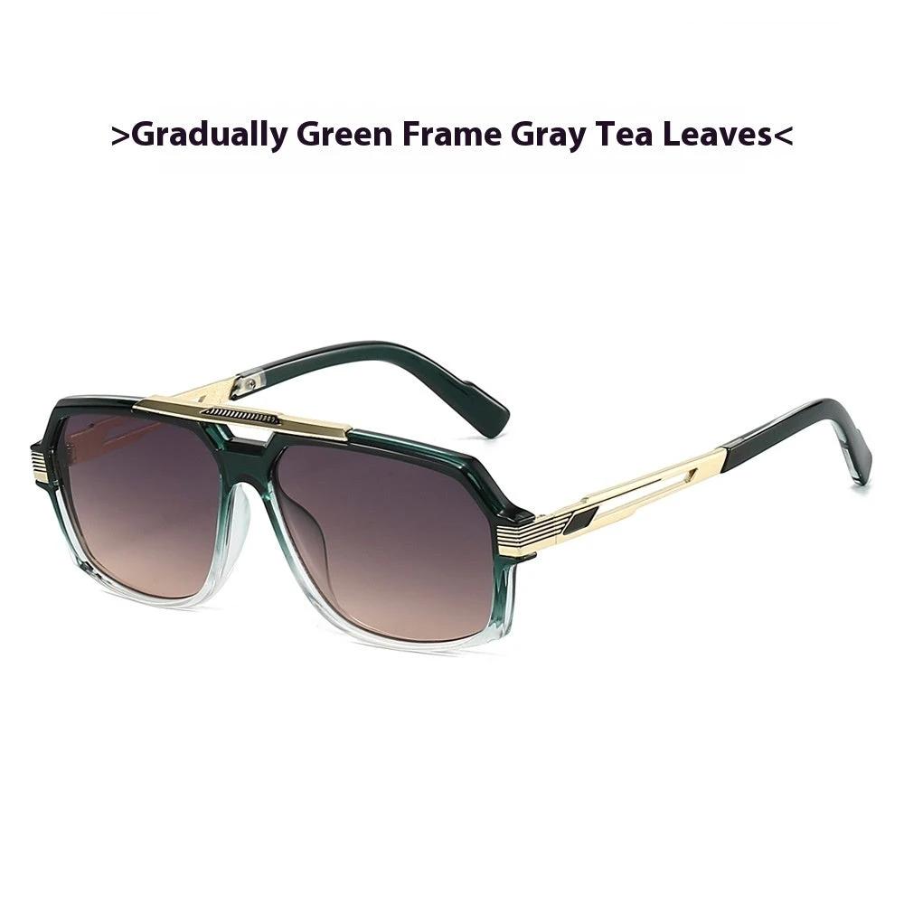 Men's Metal Mirror Leg Paint Fashion All-match Sun-resistant Sunglasses by GJG Denim
