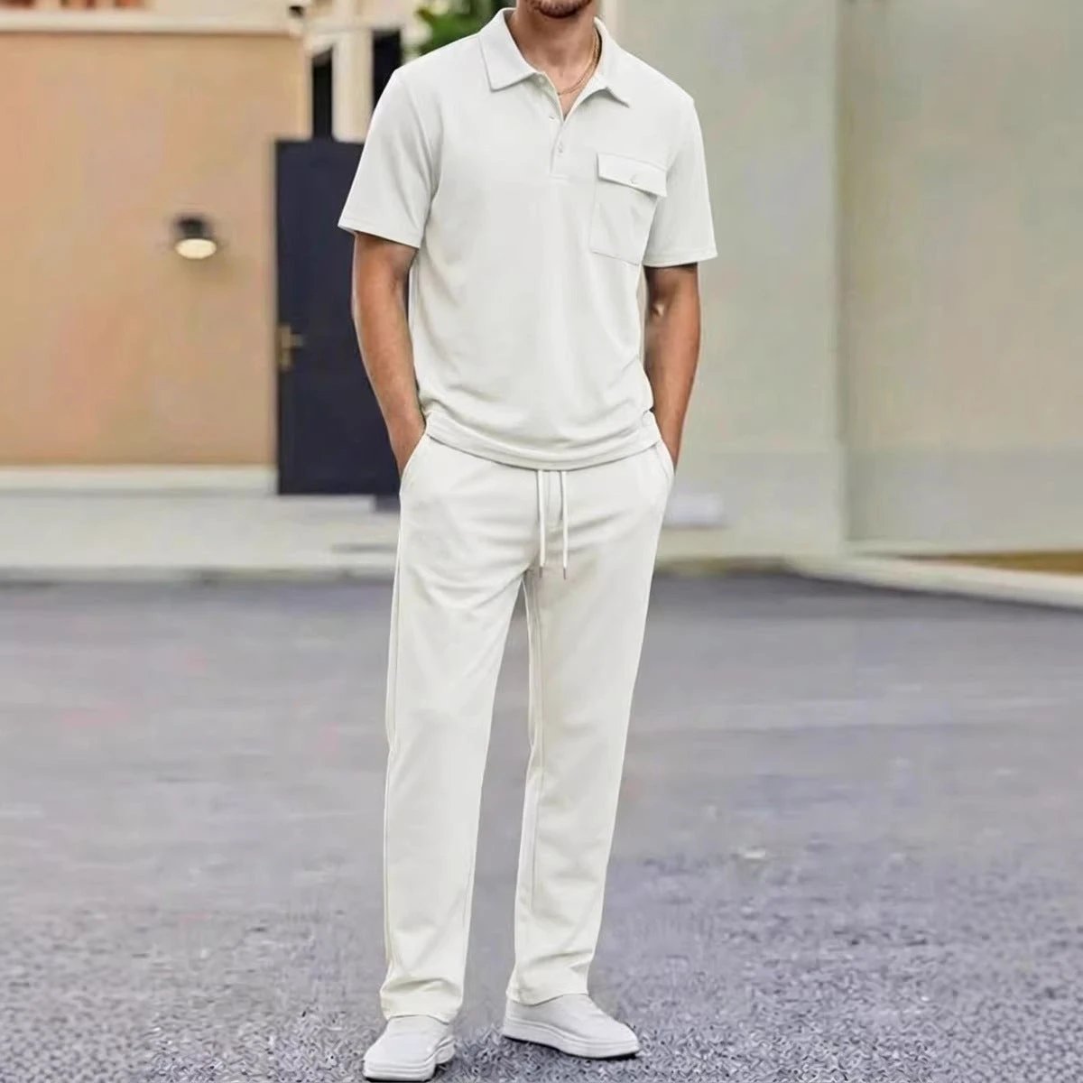 Men's Short Sleeve Pants Set by GJG Denim