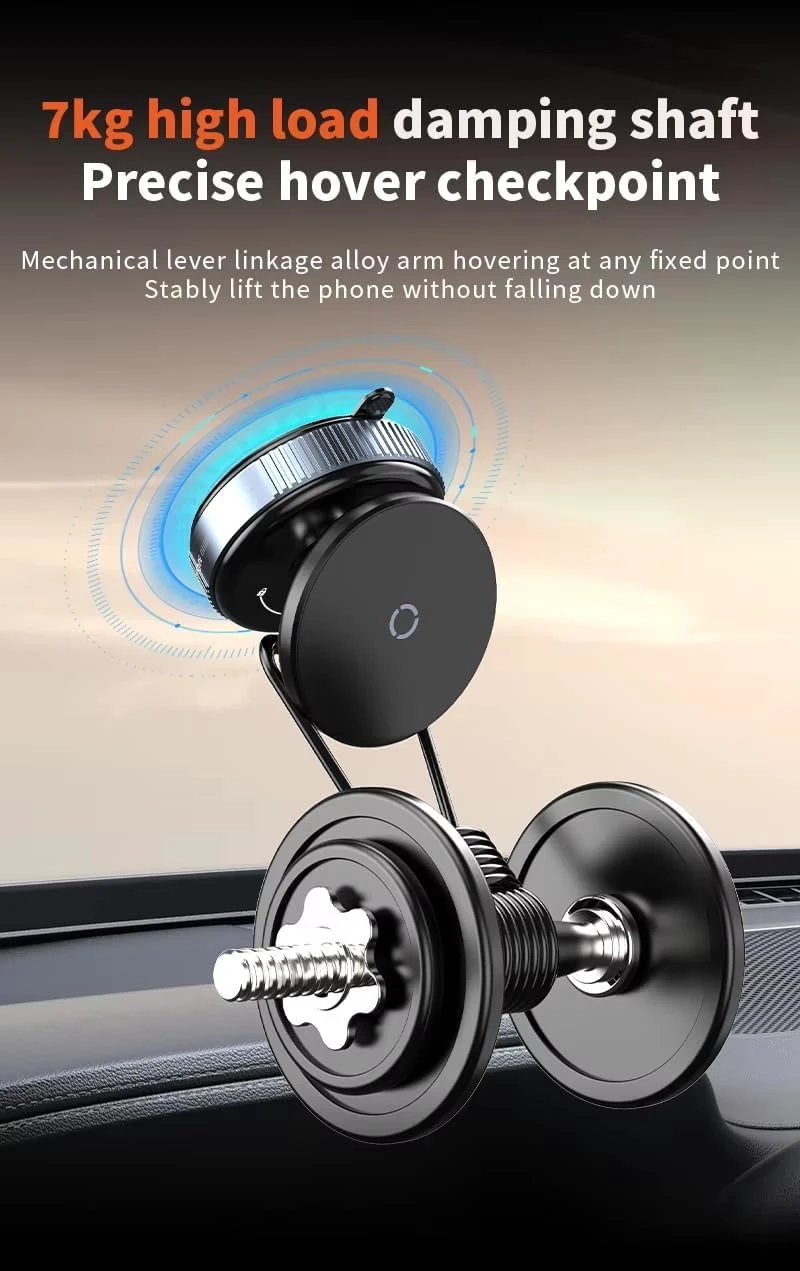 Car Phone Holder, Upgraded 360Adjustable Vacuum Suction 20X Magnets by GJG Denim