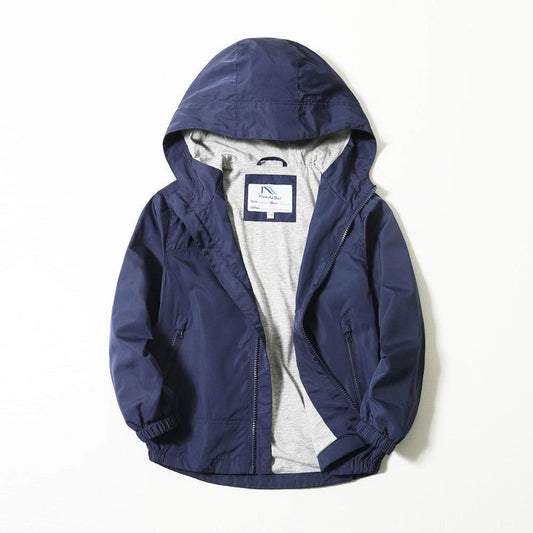 Coat Jacket Autumn New Medium And Big Kids Hood by GJG Denim