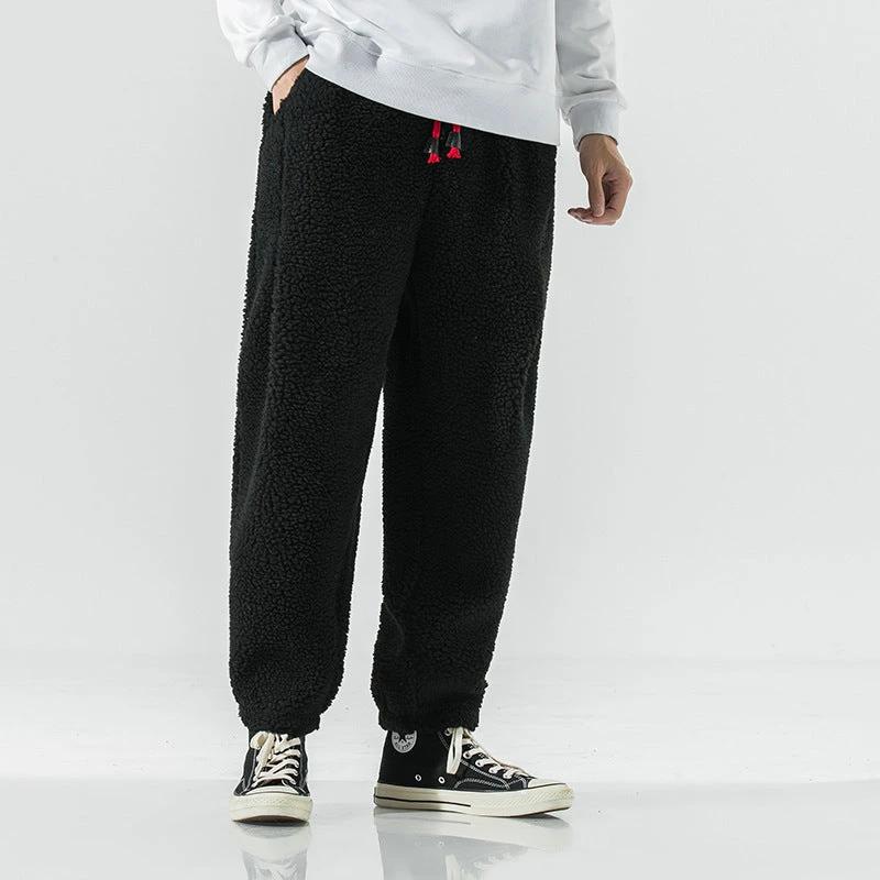 Men's Lamb Wool Warm Harem Sweatpants by GJG Denim