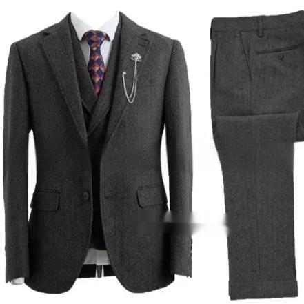 Men's Casual Three-piece Suit by GJG Denim