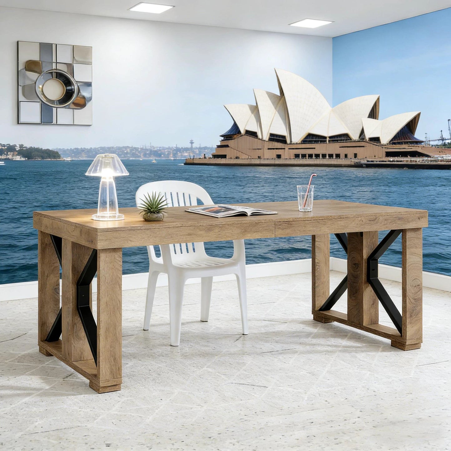 Home Office Desk, Modern Executive Desk, Computer Desk by GJG Denim