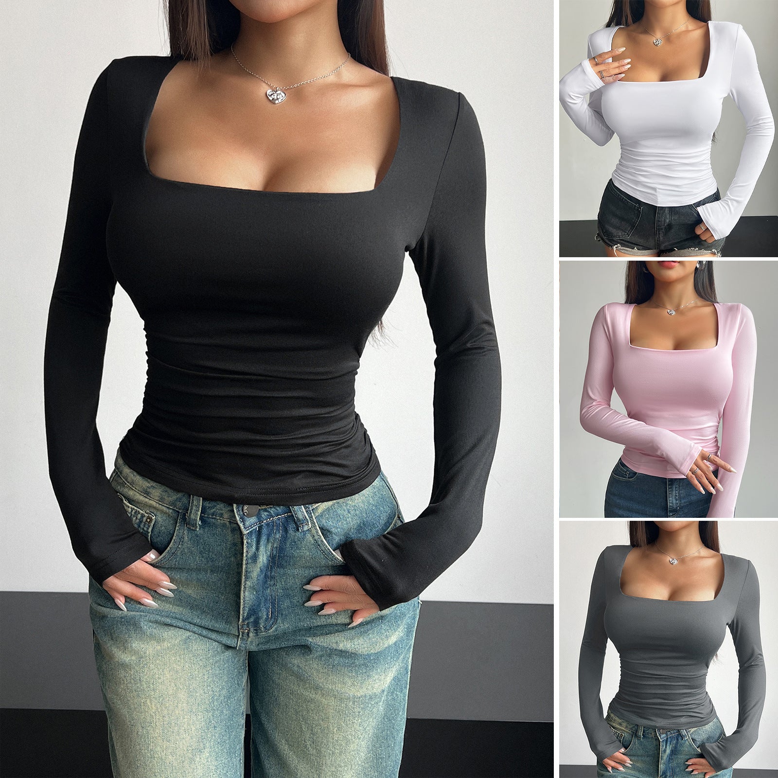 Pullover Tight Casual Fashion Tops Women by GJG Denim