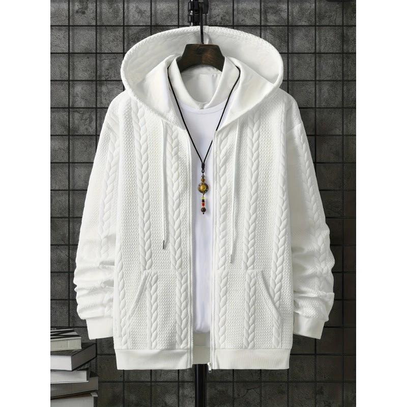 Men's Plus-sized Casual Hooded Sweater by GJG Denim