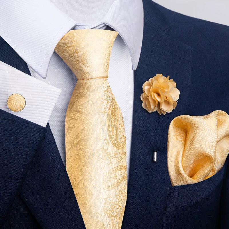 Men's Tie and Pocket Square Combo by GJG Denim