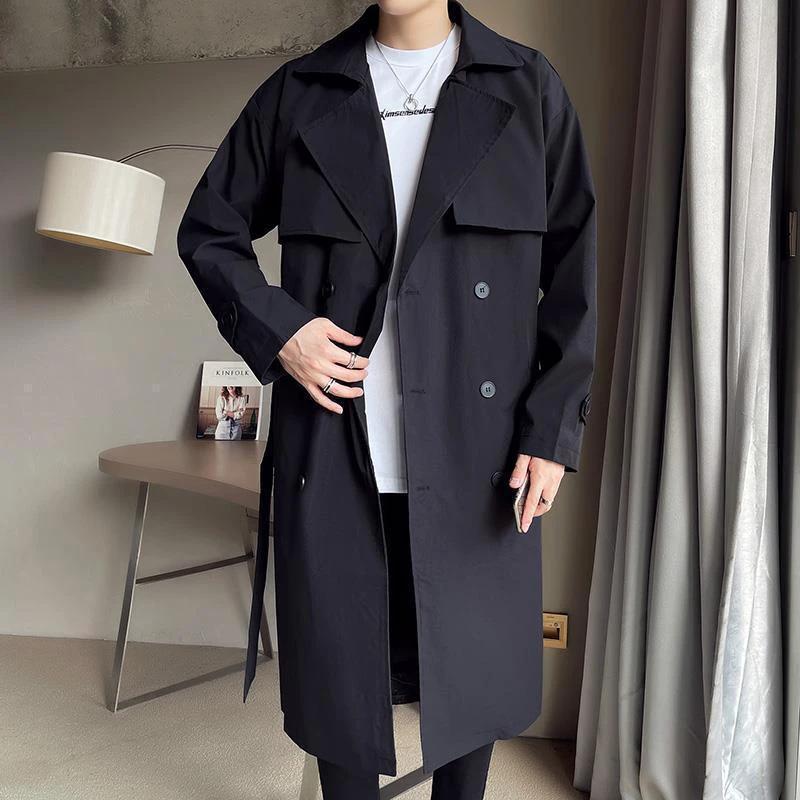Men's Double Breasted Trench Coat For Men by GJG Denim