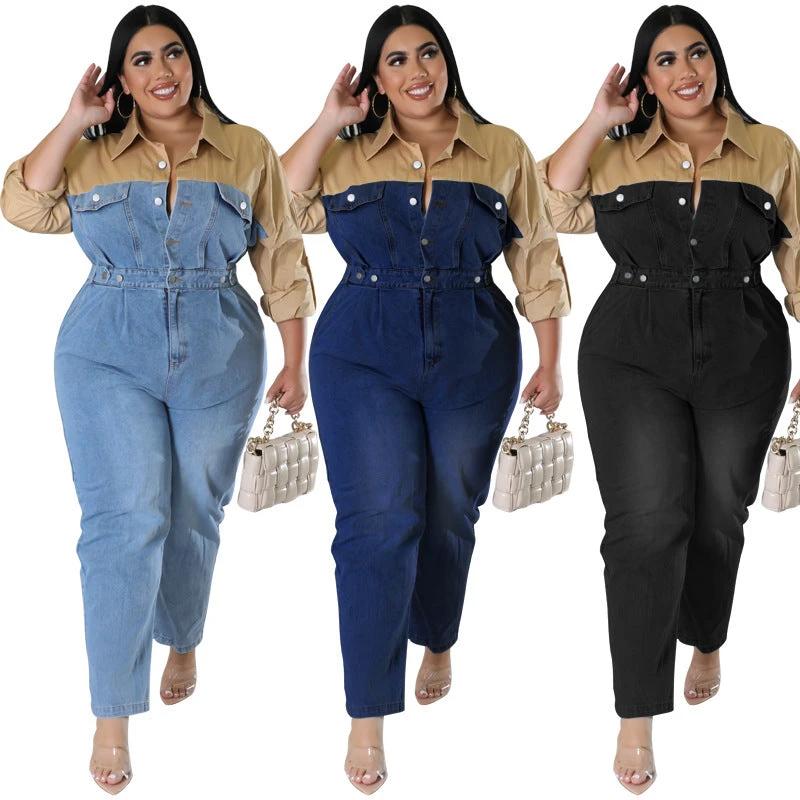Plus Size Women's Long Jumpsuit by GJG Denim