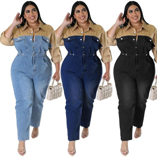 Plus Size Women's Long Jumpsuit by GJG Denim