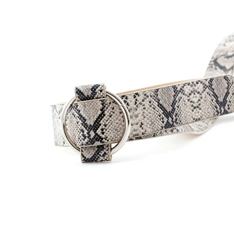 Needle-free Round Buckle Leisure Women's Belt Youth Fashion Wide Belt by GJG Denim