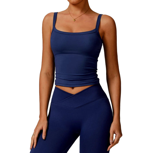 Brushed Vest Workout Clothes Bra High Strength Sports Underwear by GJG Denim