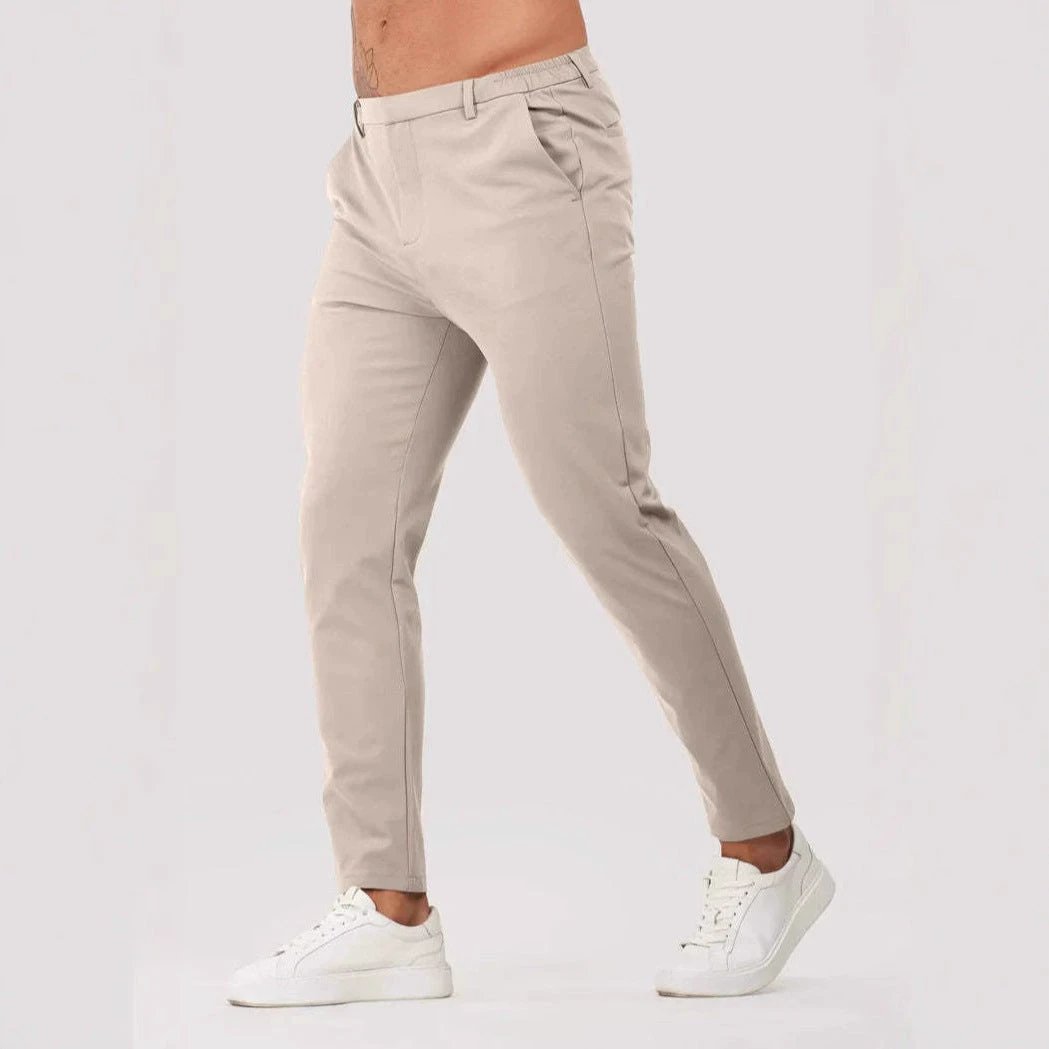 Solid Color Business Casual Men's Pants by GJG Denim