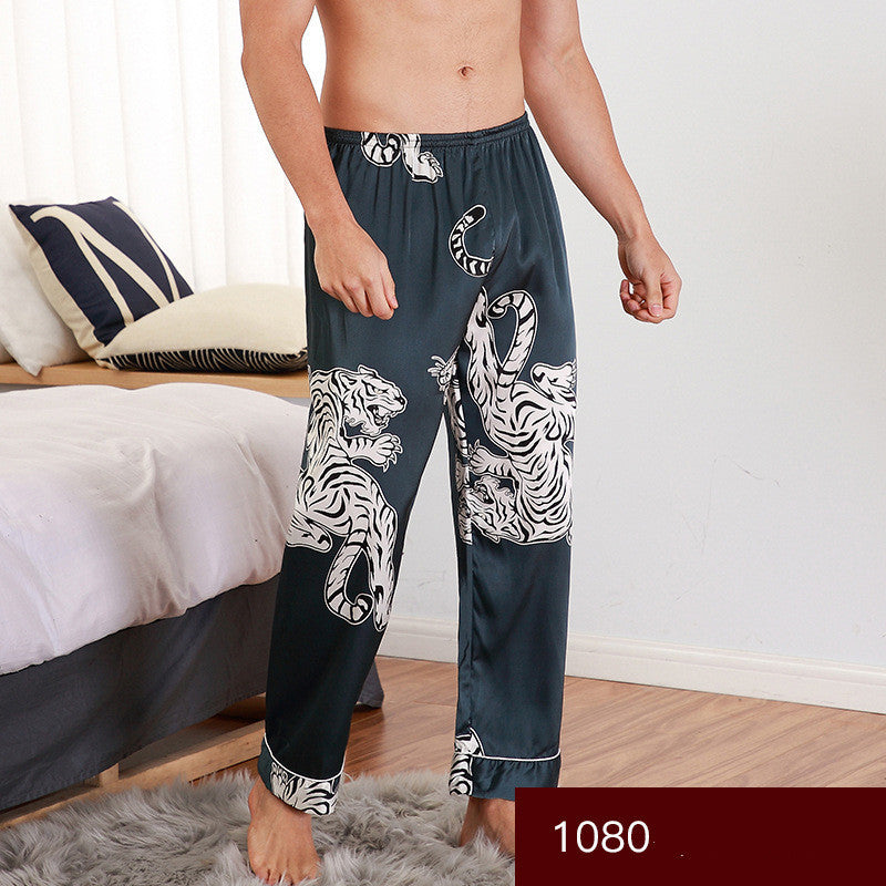 Men's Printed Silk Sleepwear Bottoms by GJG Denim